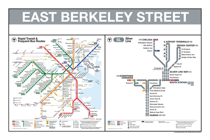 Boston MBTA Silver Line Station Panel Prints