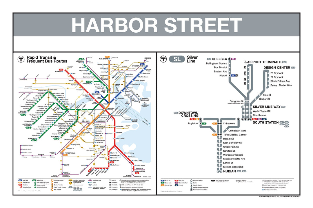 Boston MBTA Silver Line Station Panel Prints