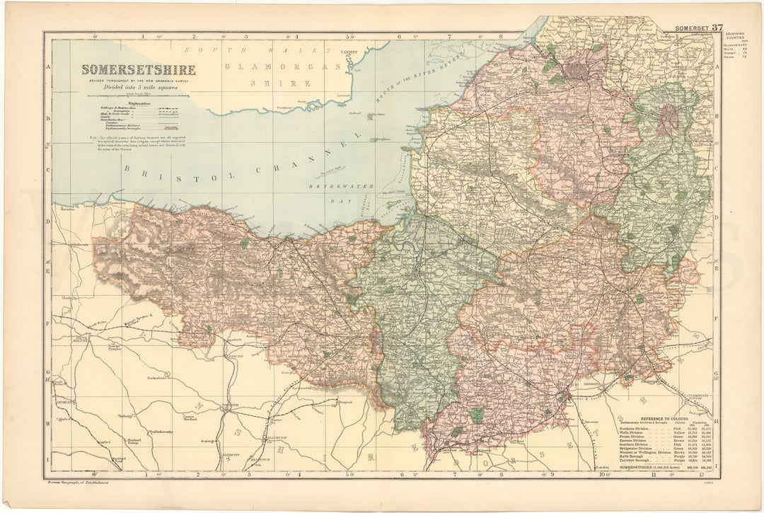 Somersetshire County, England 1899