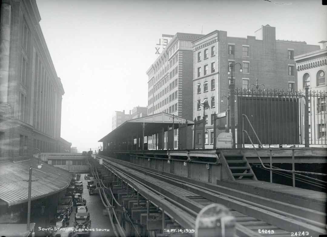 Beach Street Station on the Atlantic Avenue Elevated, Boston, Massachusetts, February 18, 1909