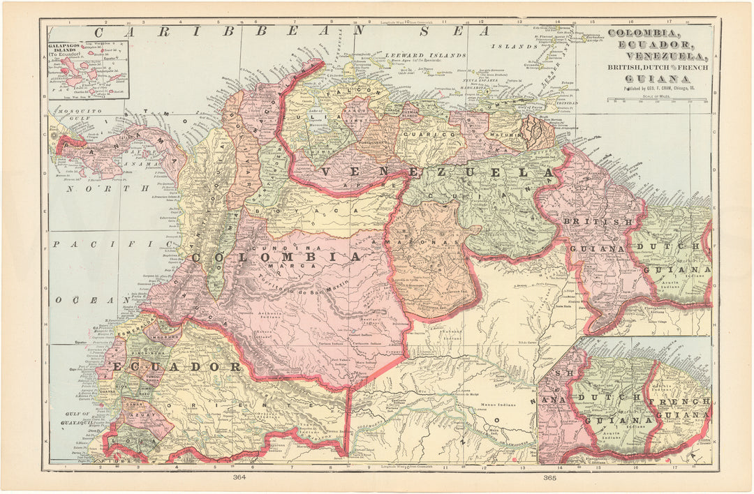 Colombia, Ecuador, Venezuela, and Guianas 1904