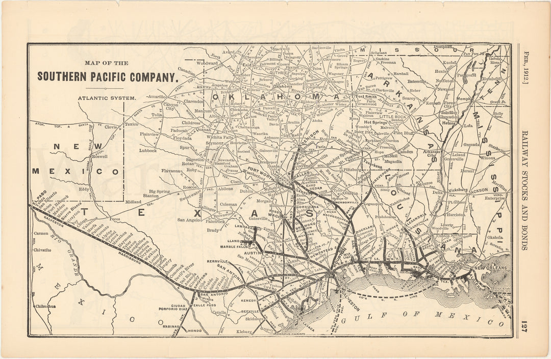 Southern Pacific Railroad Co. 1912 (Atlantic System)