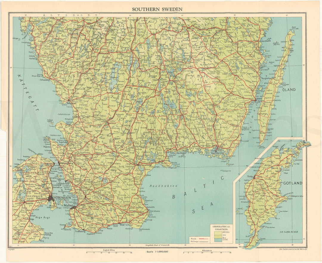 Sweden 1936 (South Part)
