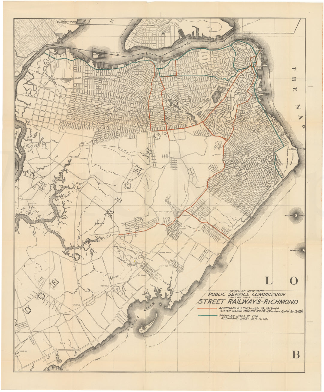 Staten Island, New York 1919: Street Railways