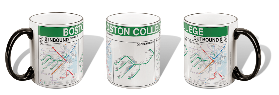 MBTA BOSTON COLLEGE Green Line Station Mug