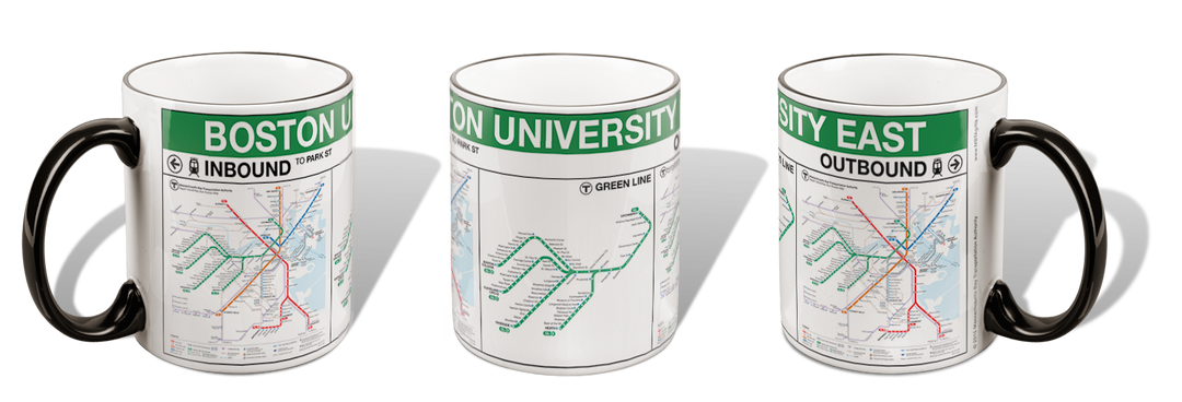MBTA BOSTON UNIVERSITY Green Line Station Mug
