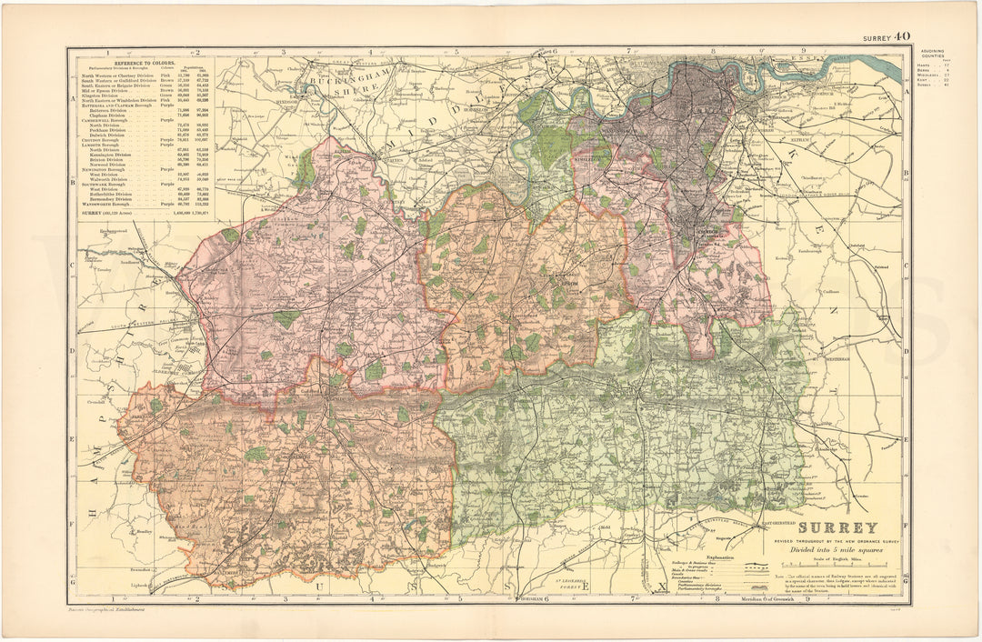 Surrey County, England 1899