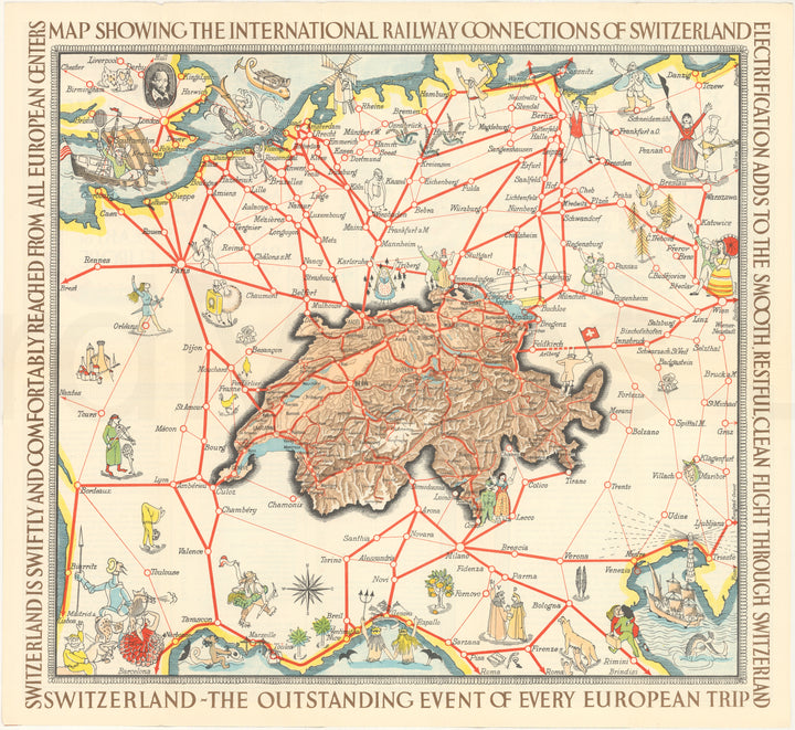 Switzerland 1937 International Railway Connections