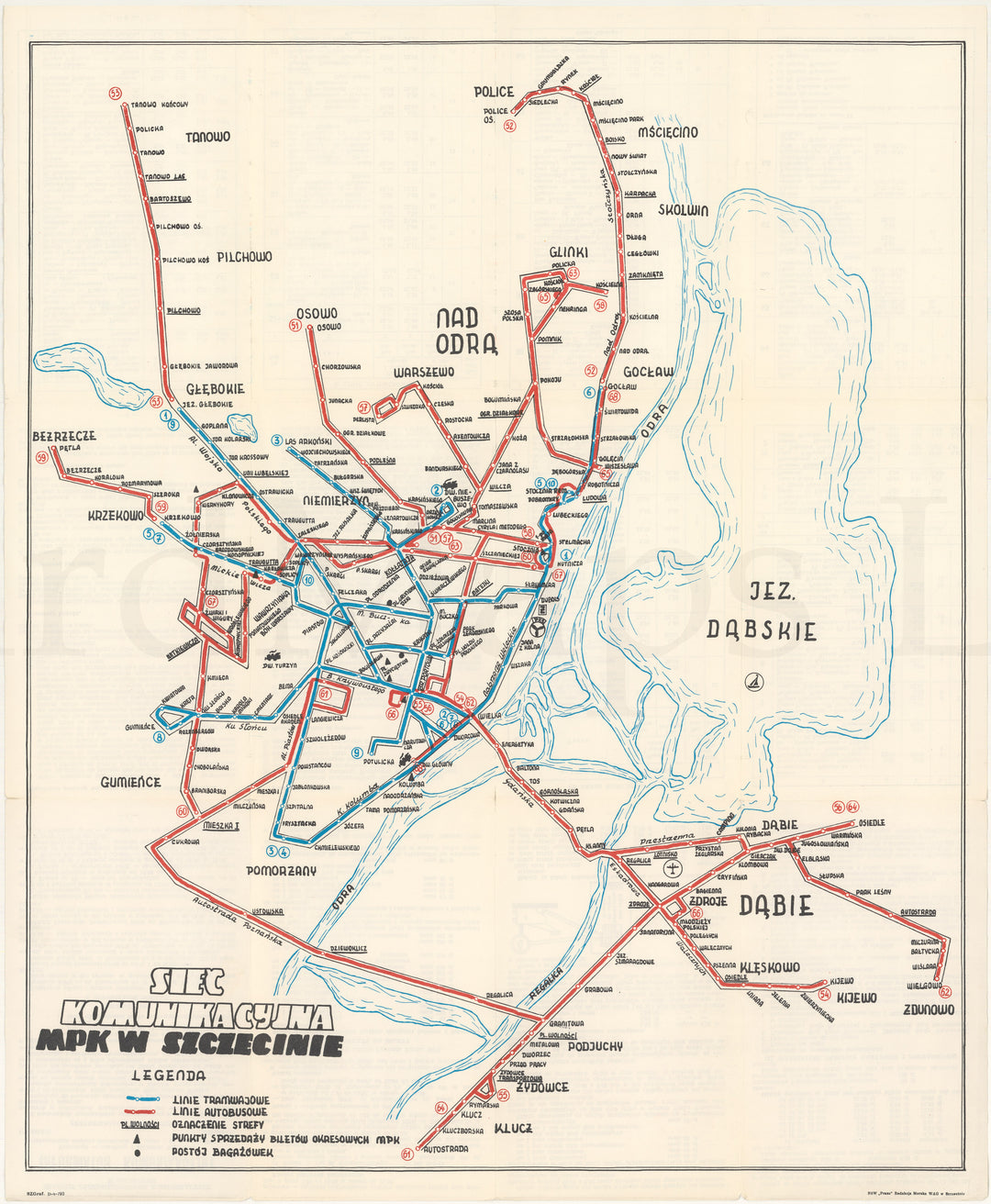 Szczecin, Poland MPK Transit Network 1993