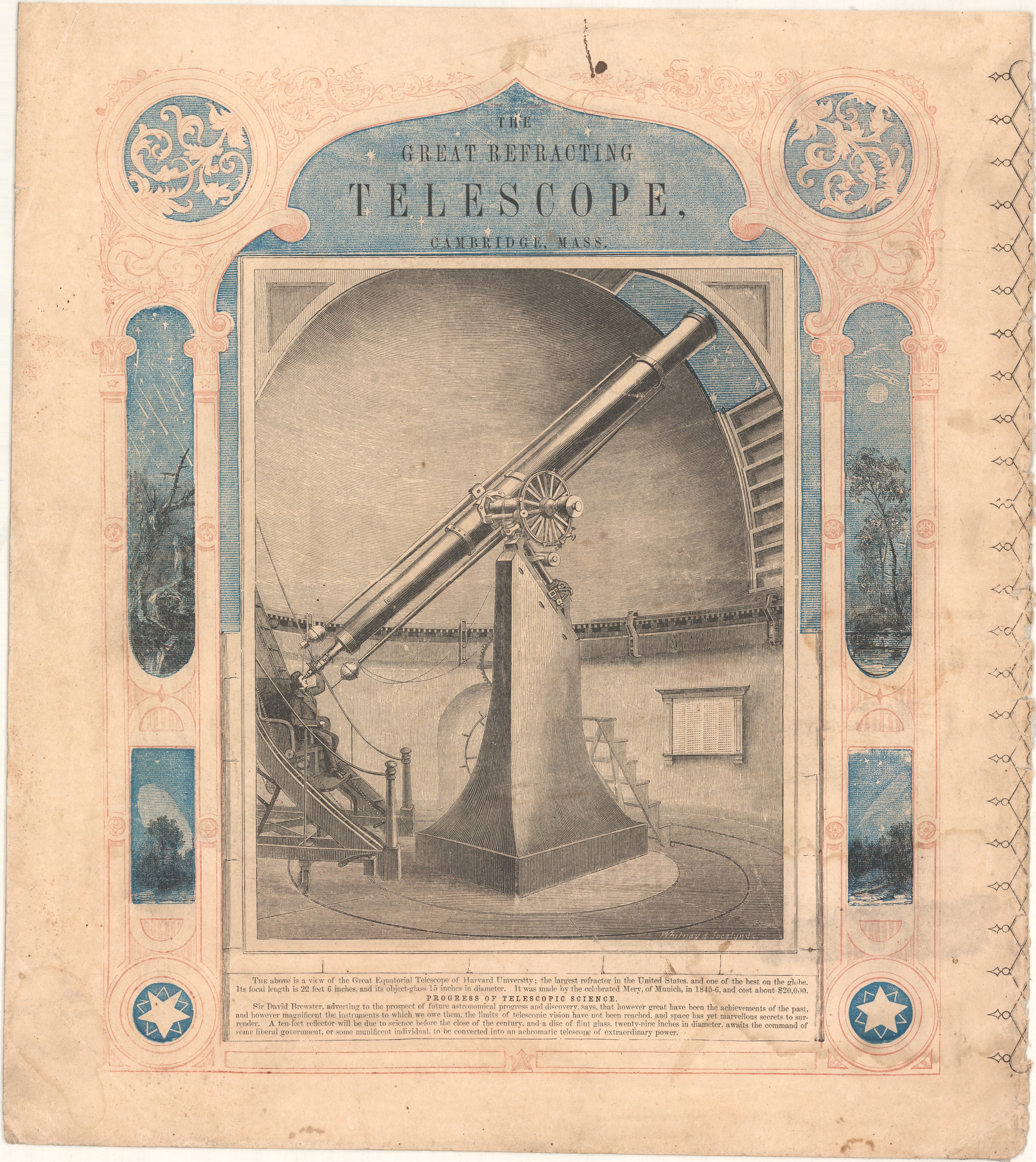Great Refracting Telescope, Cambridge, Massachusetts 1856 – WardMaps LLC