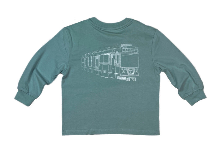 Boston MBTA Green Line Trolley and T Logo Long Sleeve Shirt