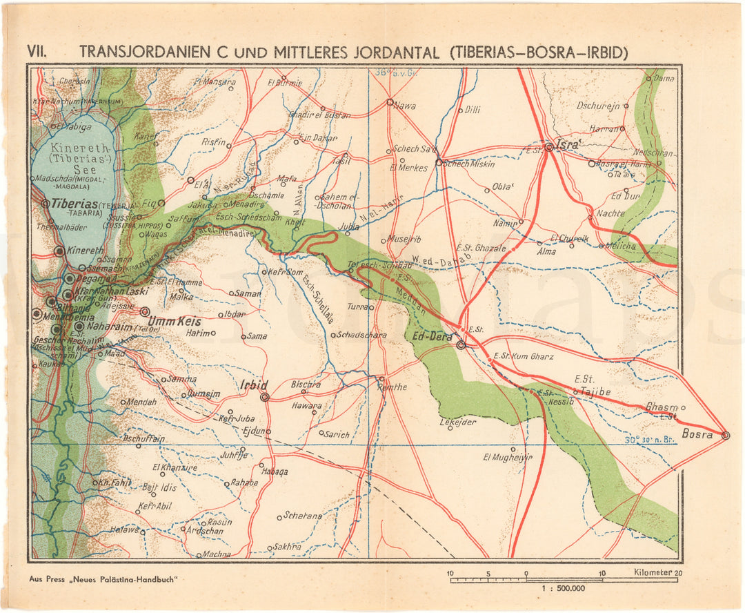Jordan 1934 Part C: Tiberias-Bosra-Irbid