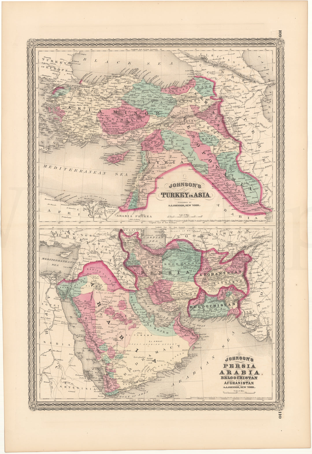 Turkey in Asia, Persia, and Arabia 1870