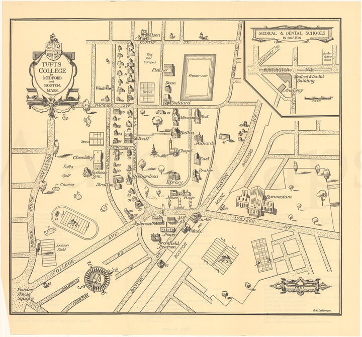 Tufts College (University) in Medford and Boston, Massachusetts 1941