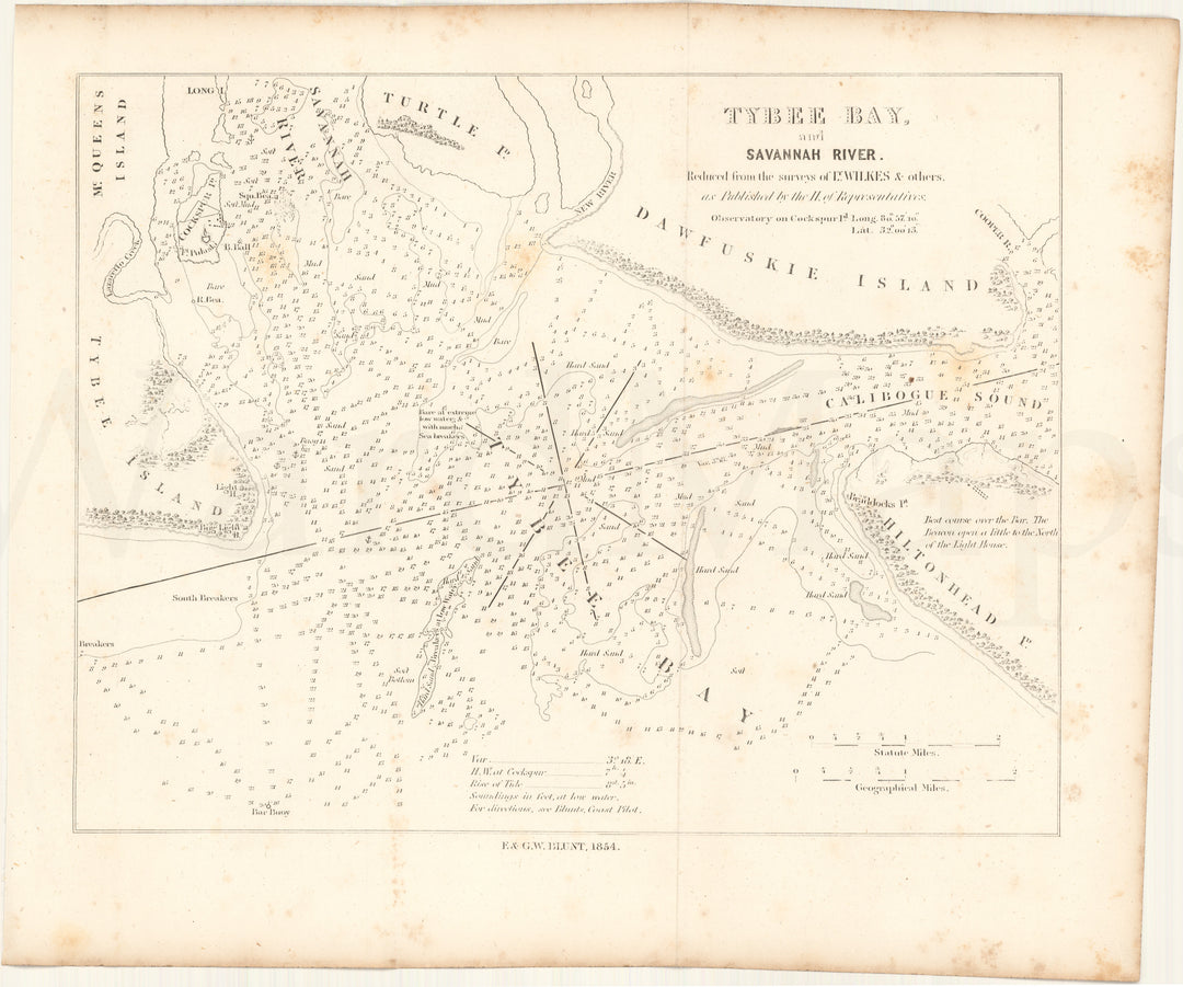 Tybee Bay and Hilton Head Island, South Carolina 1854