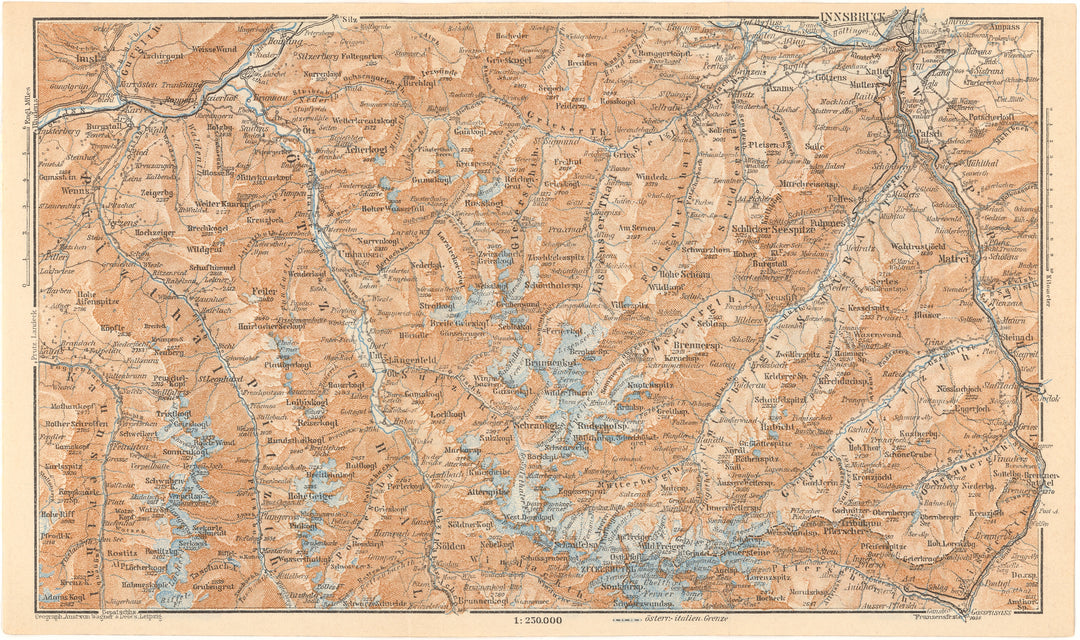 Innsbruck Region and Central Tyrol, Austria 1929 (Southwest of Innsbruck)