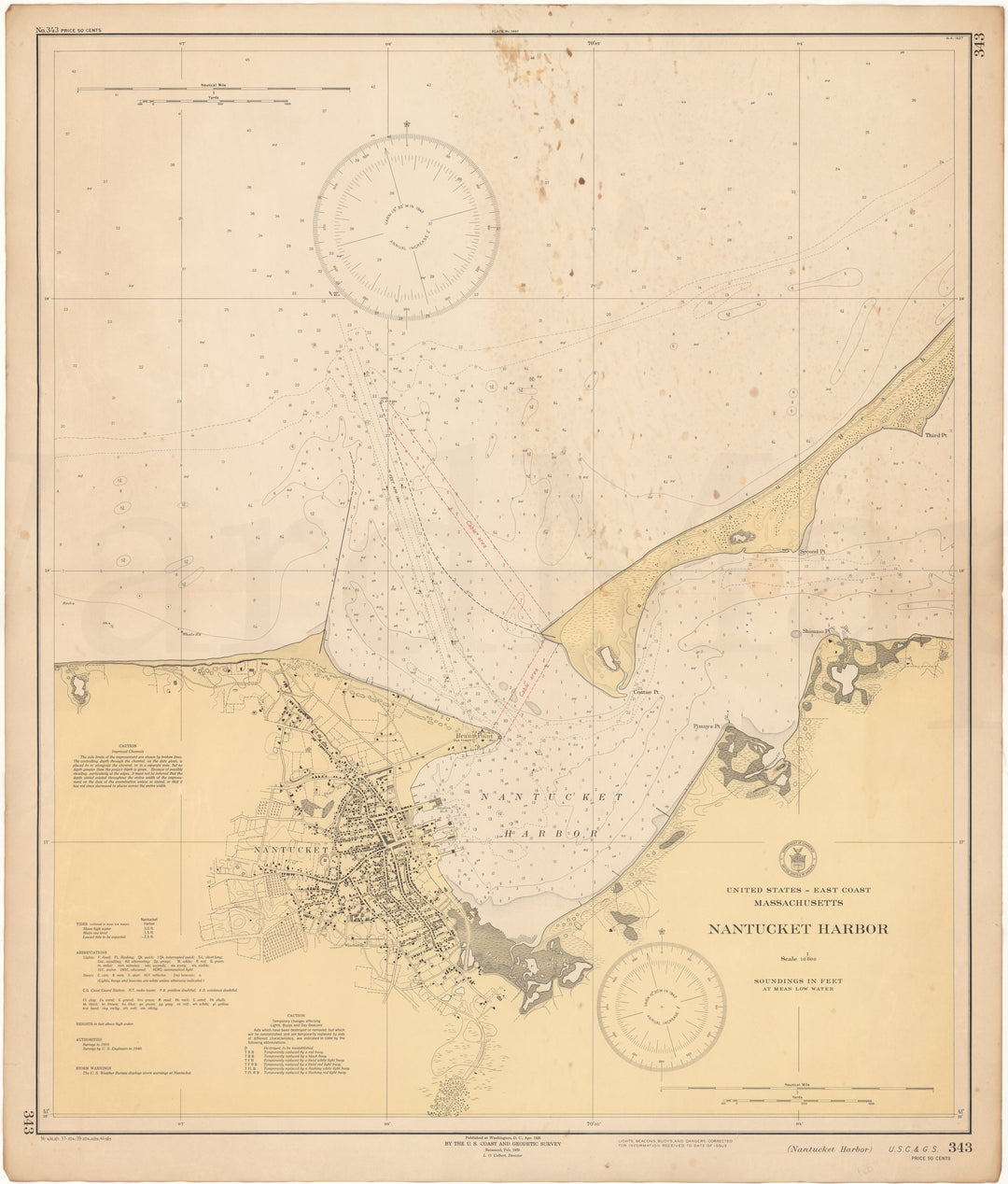 USC&GS Massachusetts: Nantucket Harbor 1941