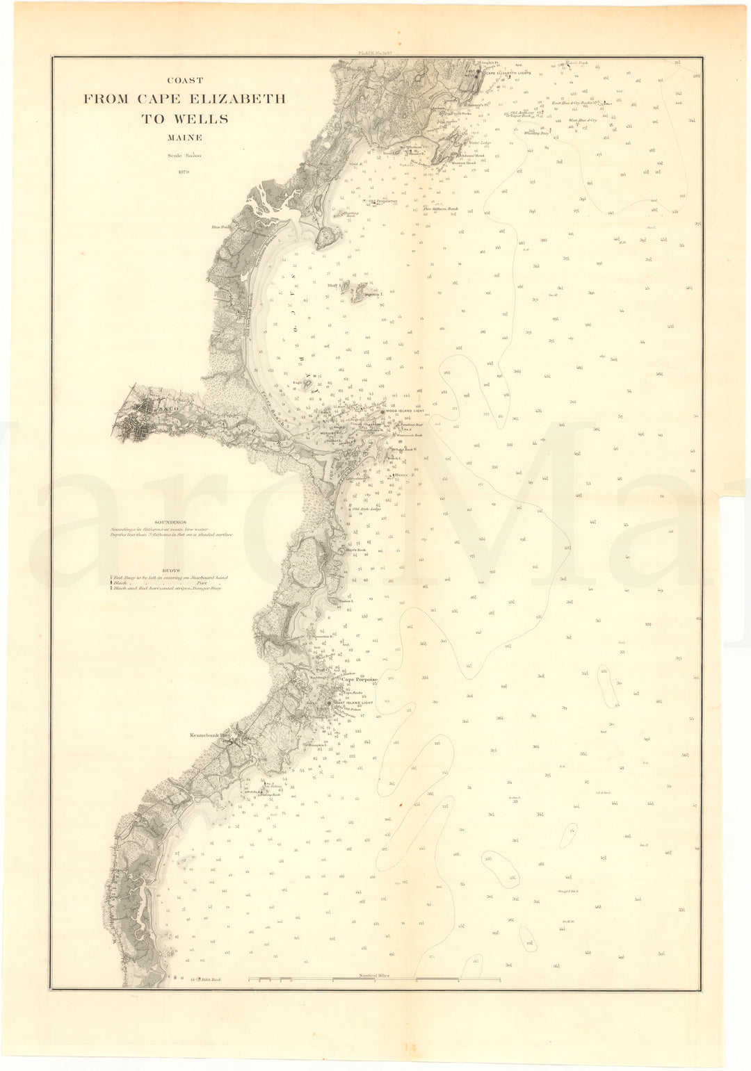 USCS Maine Coast from Cape Elizabeth to Wells 1879