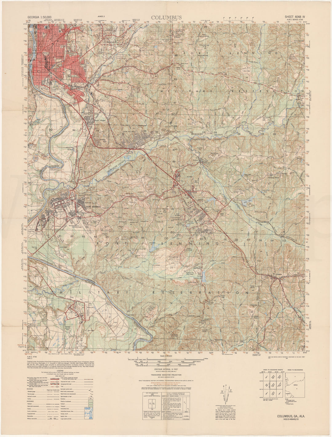 USGS Georgia: Columbus 1950