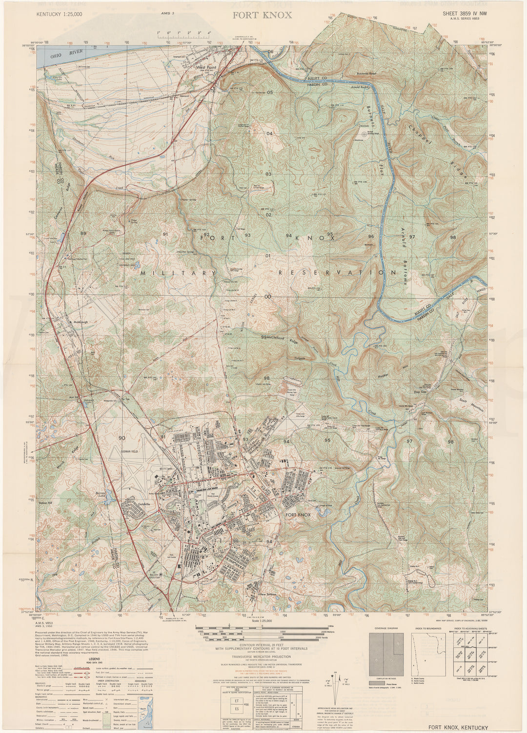 USGS Kentucky: Fort Knox 1950