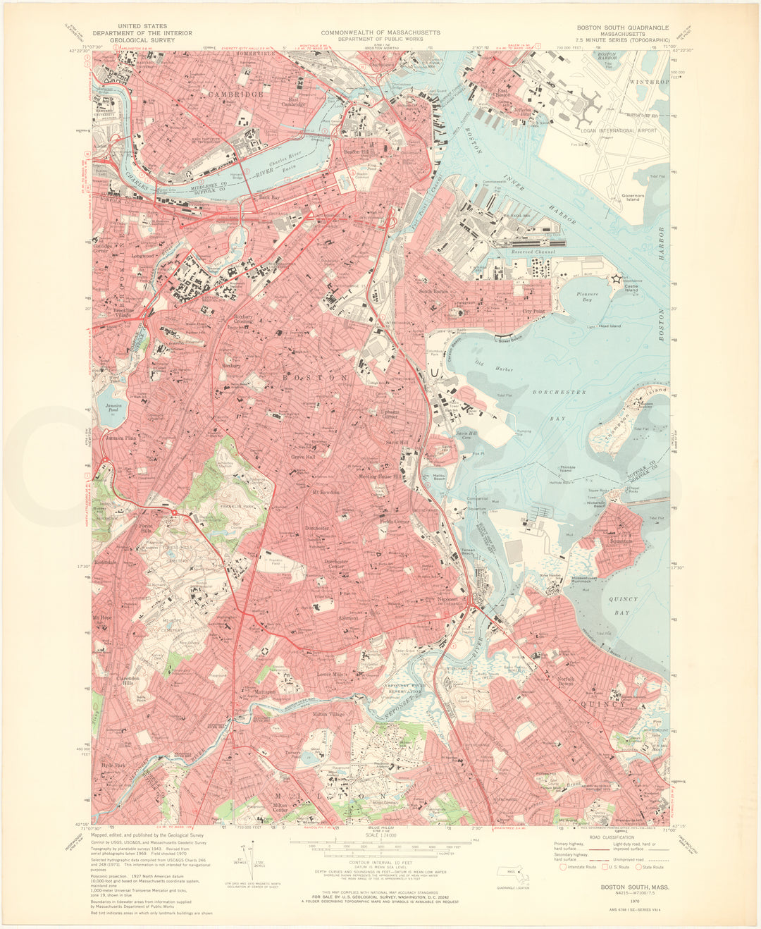 USGS Massachusetts: Boston South Sheet 1970