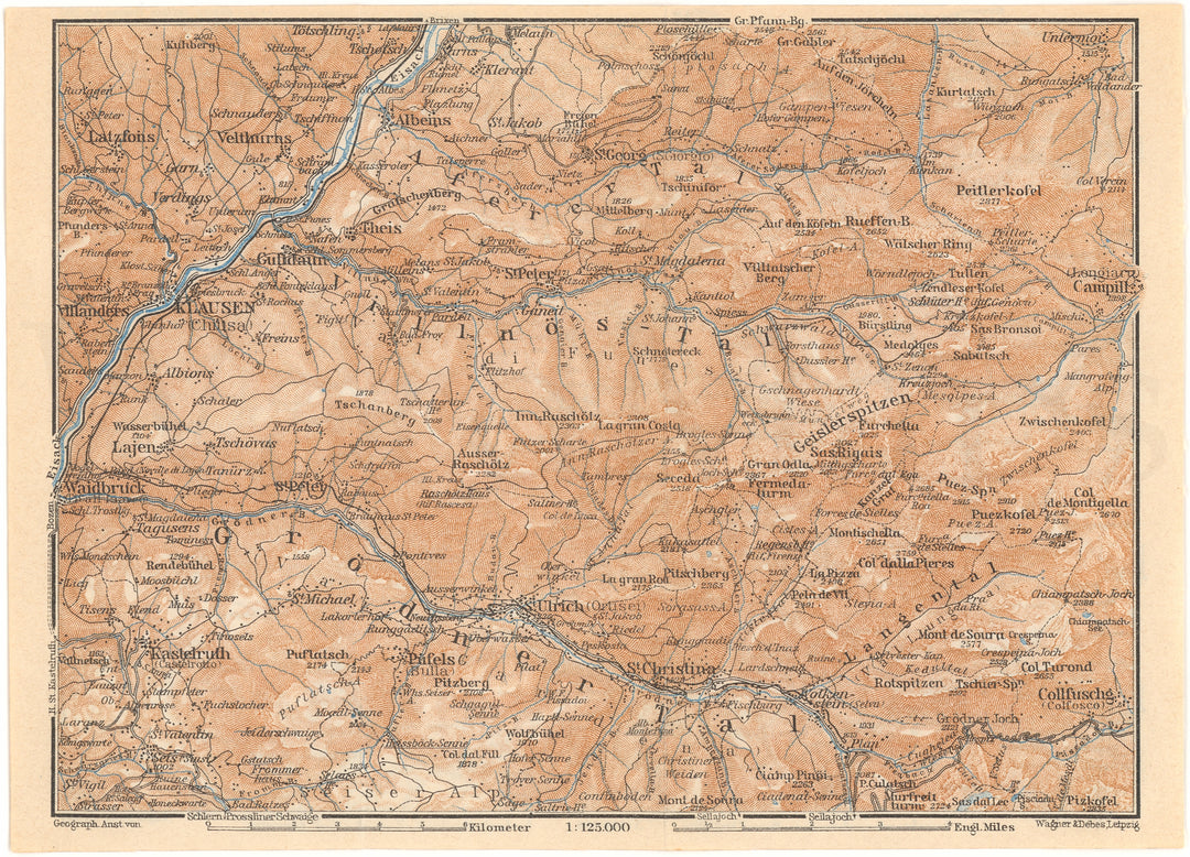 Dolomites, South Tyrol, Italy 1929: Val Gardena Region