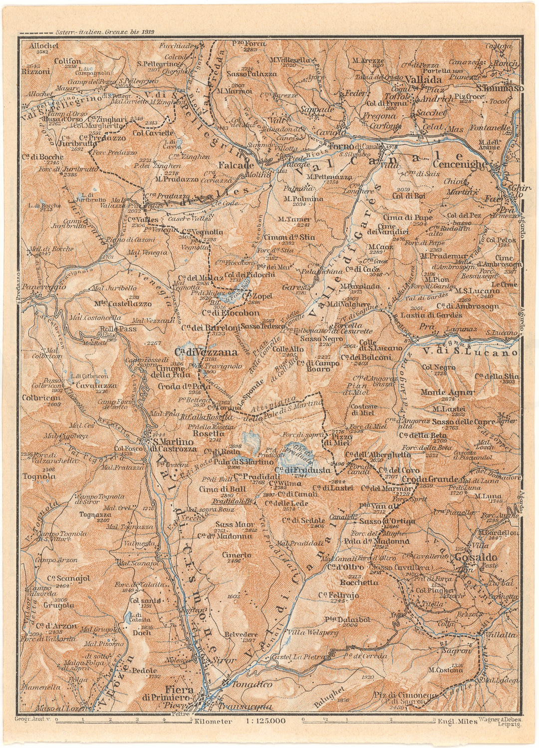 Dolomites, South Tyrol, Italy 1929: Vezzana Peak Region