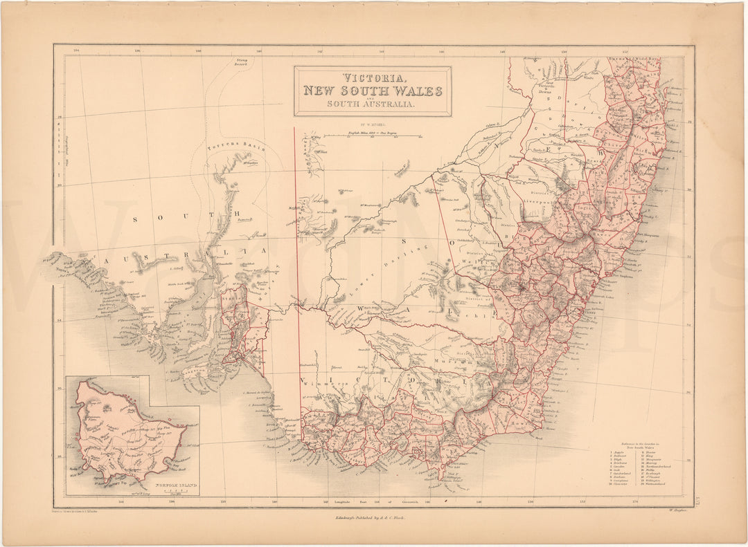 Victoria and New South Wales, Australia  1857
