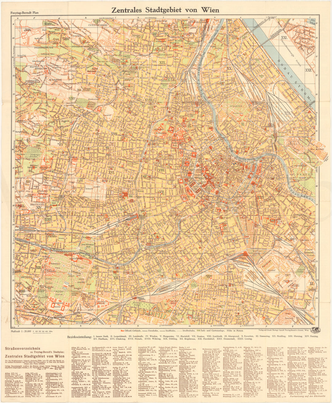 Vienna, Austria 1960 (Zentrales Stadtgebiet von Wien)