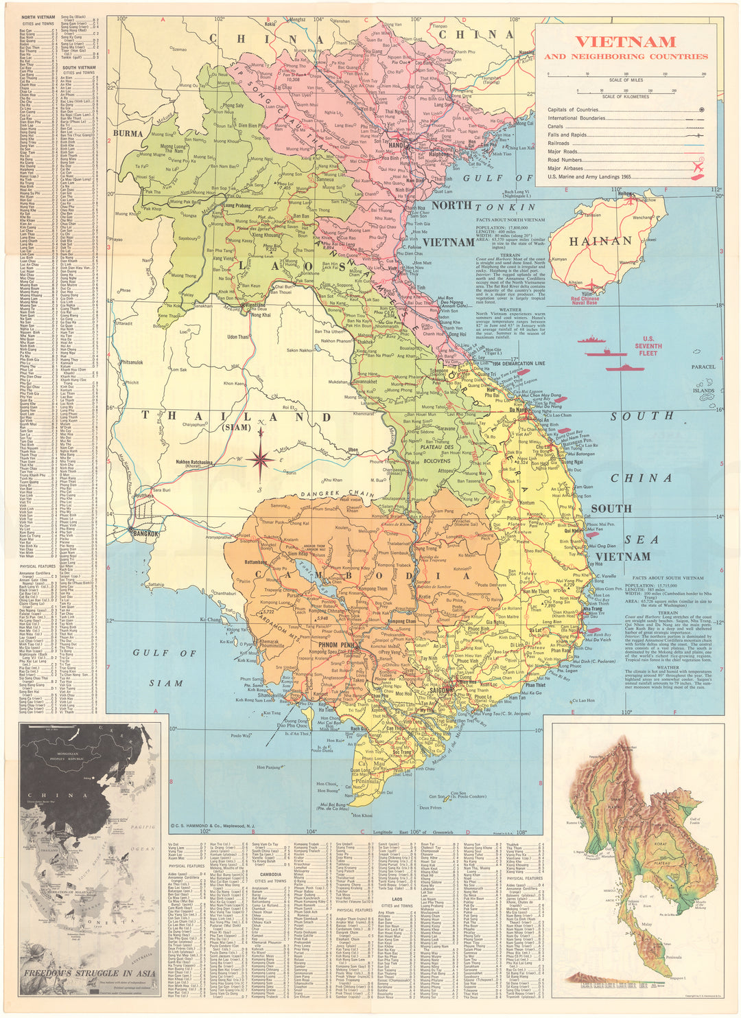 Vietnam Conflict Map 1966 (Side B)