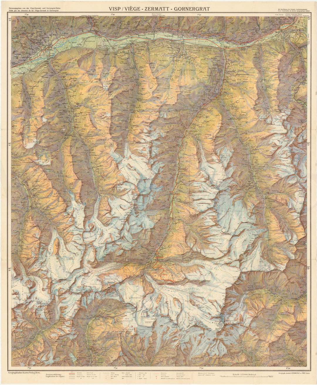 Visp - Zermatt - Gornergrat - Matterhorn, Switzerland Early 20th Century
