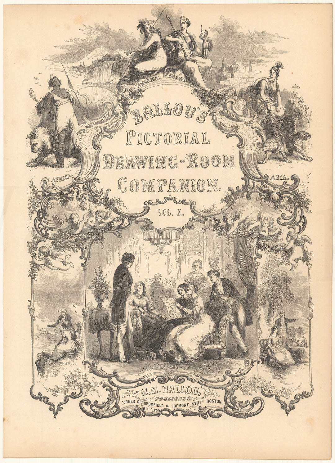 Ballou's Pictorial 1856 Vol. X January-June: Title Page