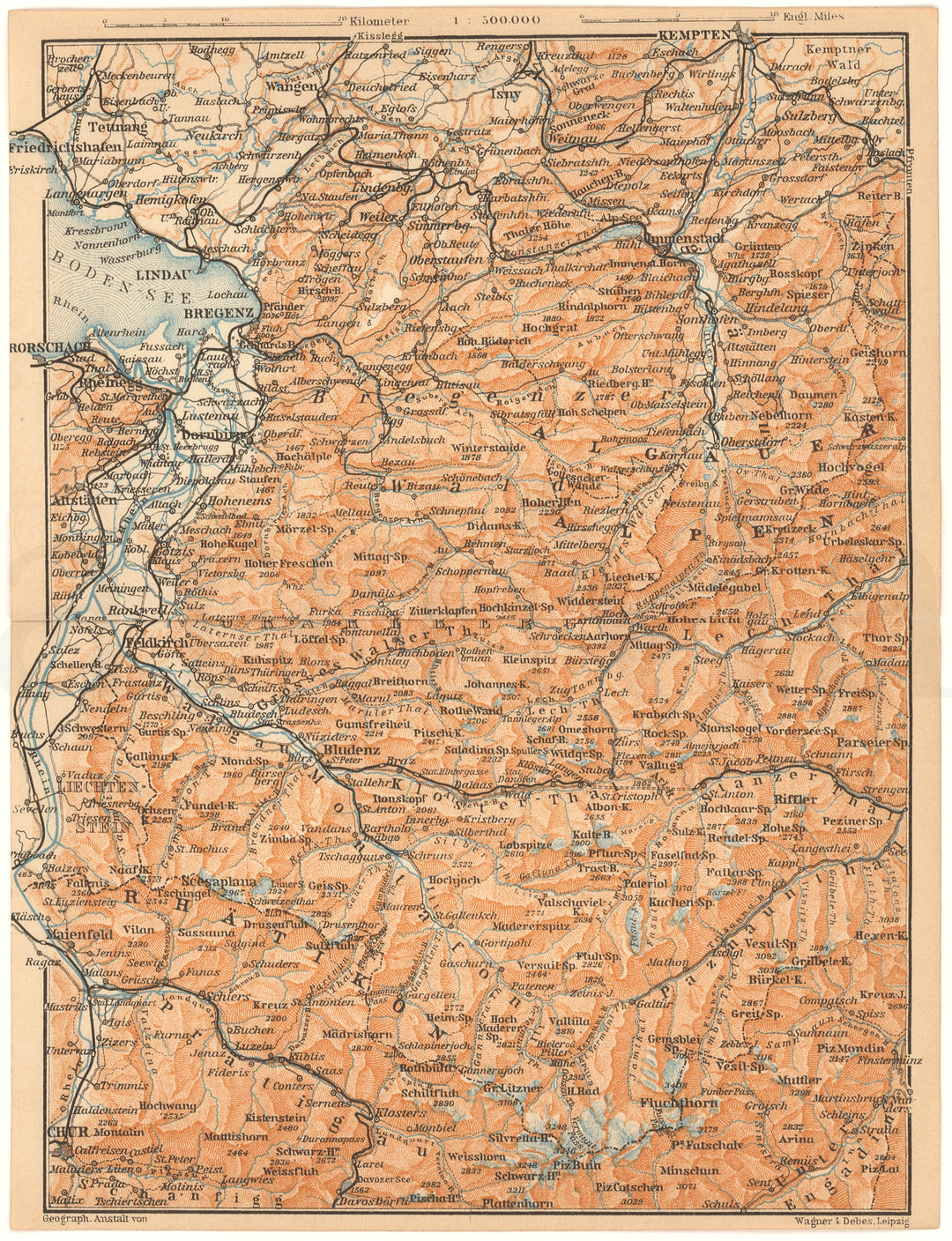 Vorarlberg State, Austria 1911 (E. Alps)