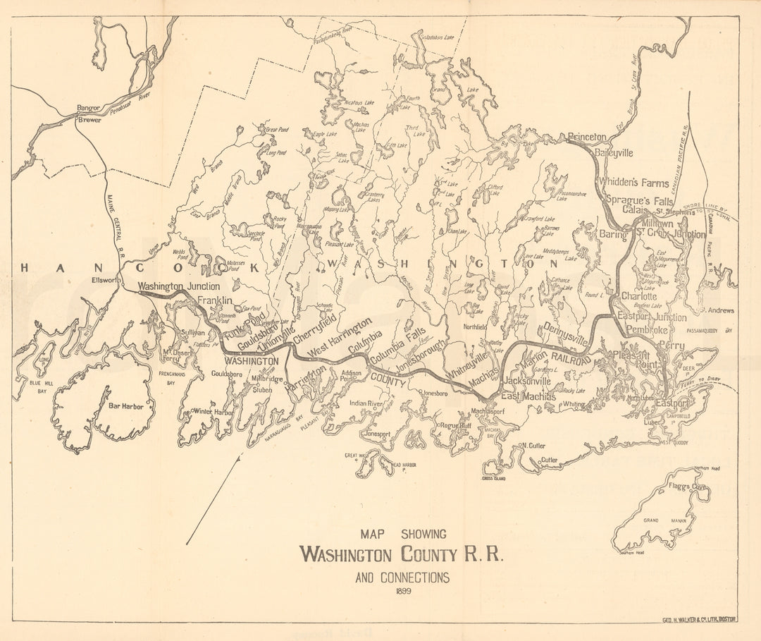 Washington County Railroad, Maine 1839