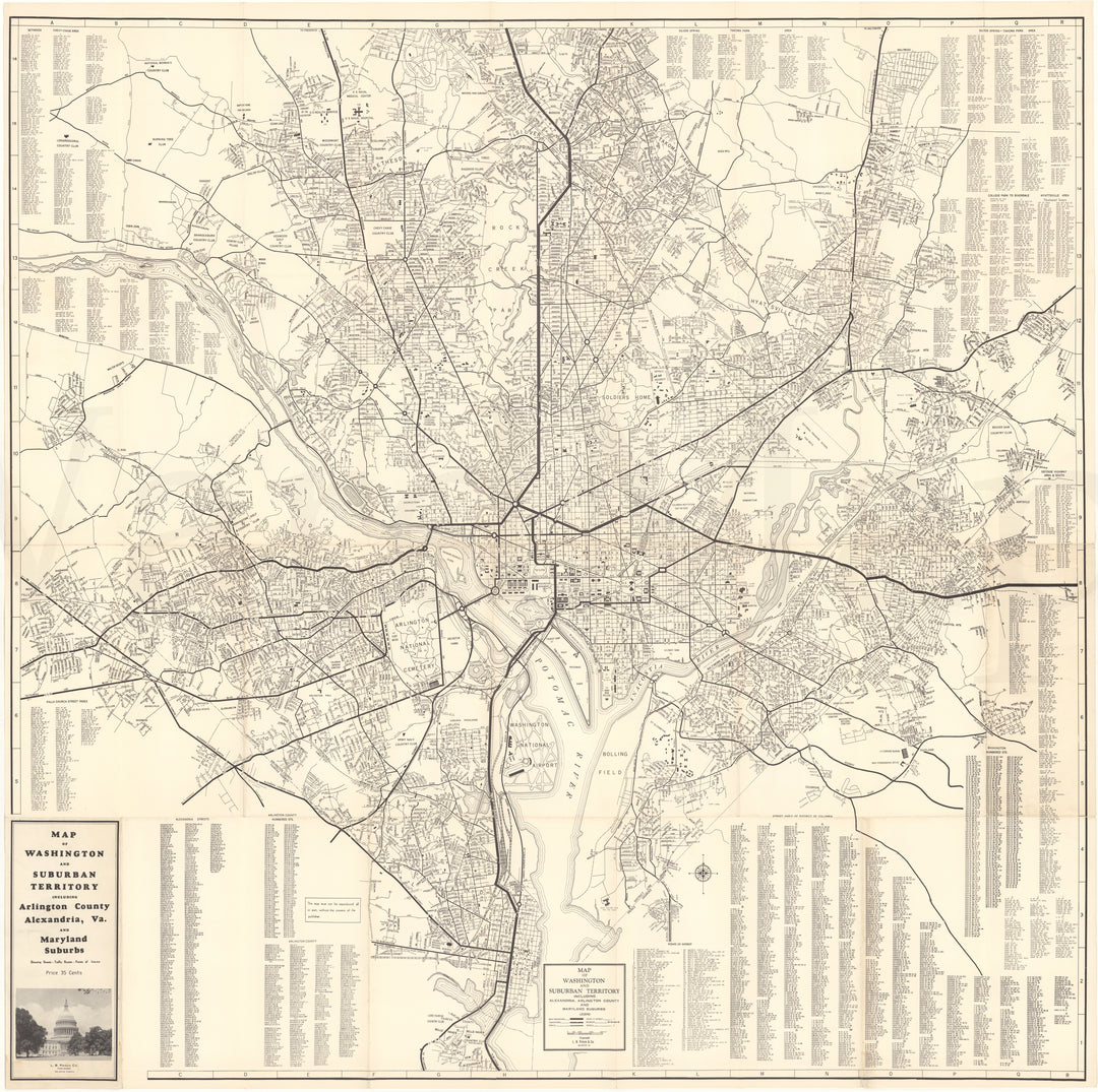 Washington, D.C. and Suburban Territory circa 1950s