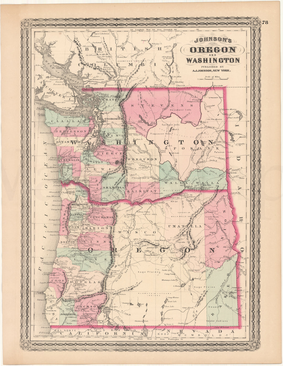 Oregon and Washington 1870