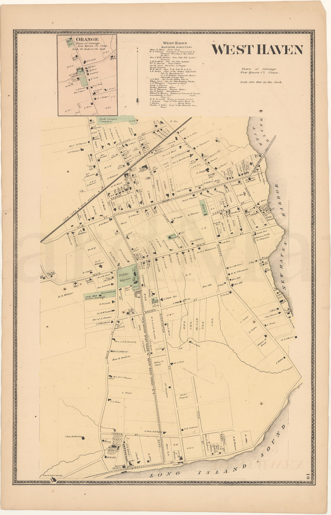 Orange, Connecticut 1868: West Haven