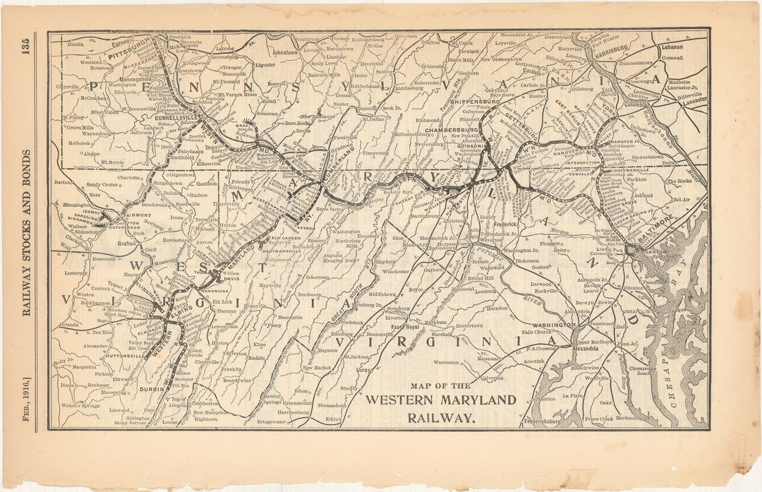 Western Maryland Railway 1916