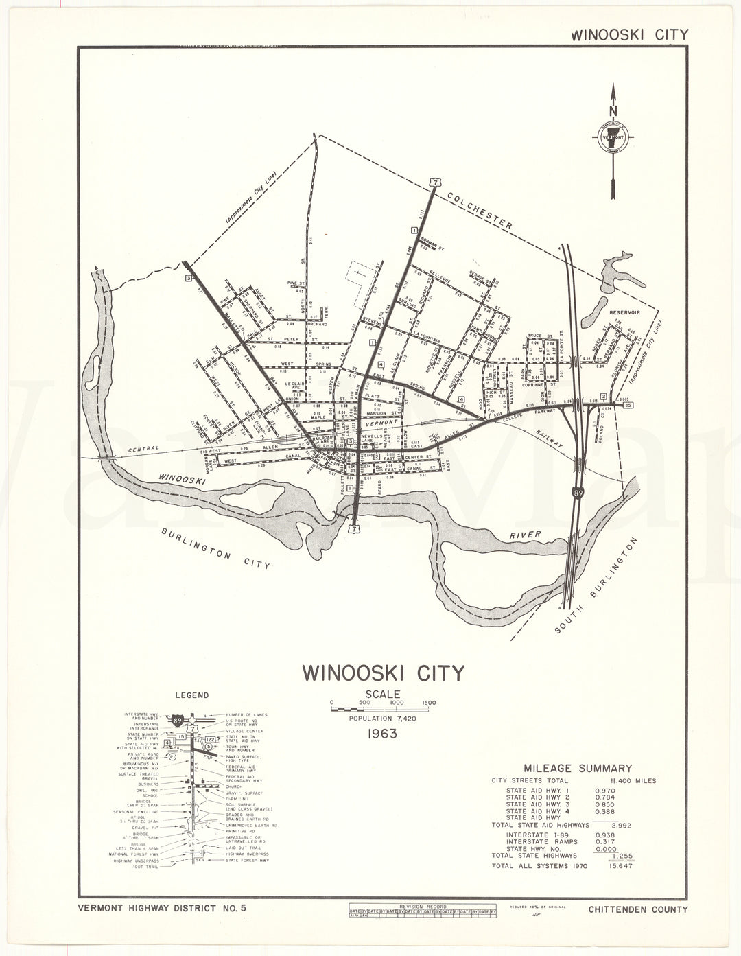Winooski, Vermont 1970