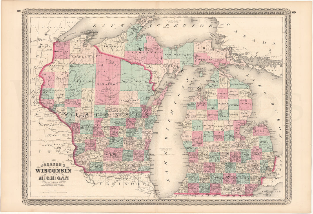 Michigan and Wisconsin 1870