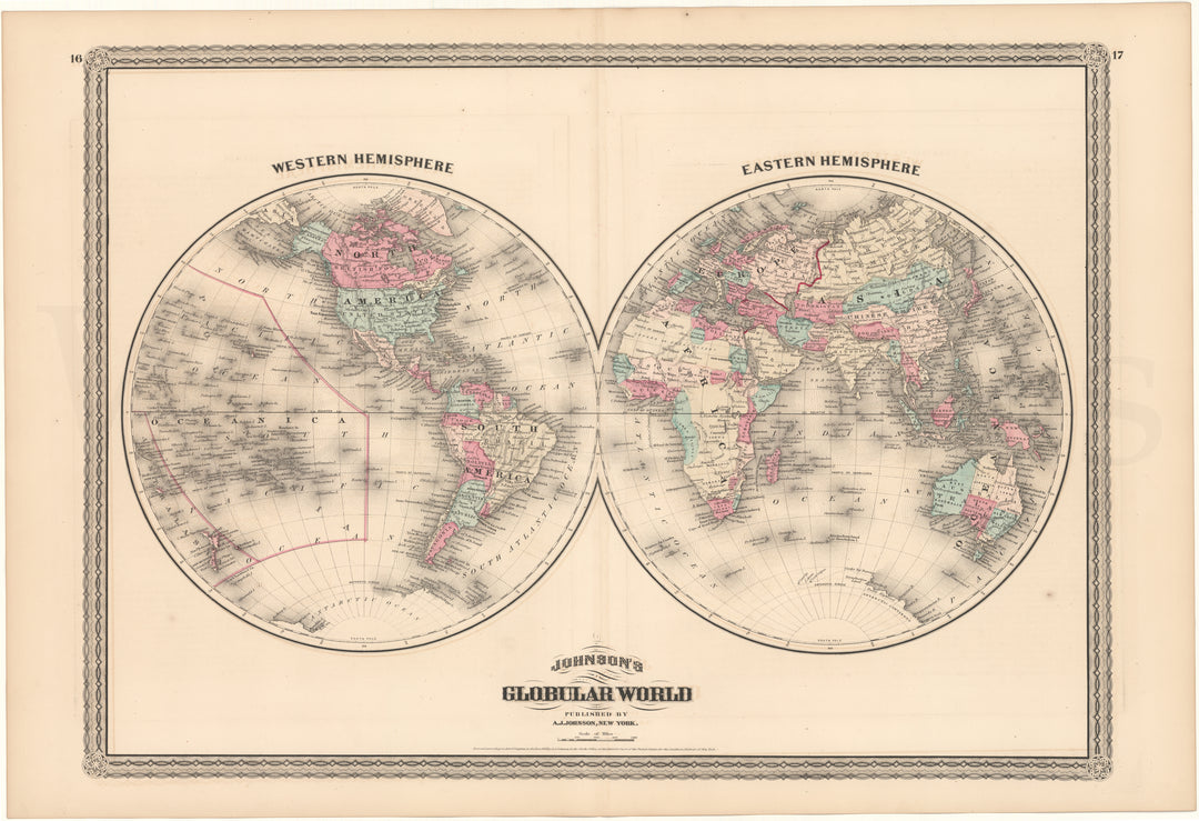 World Hemispheres 1870