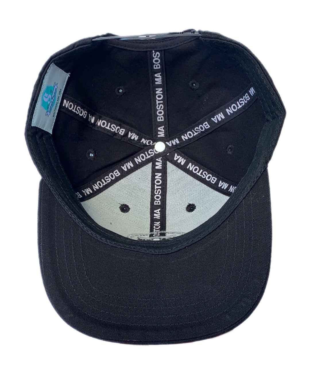 Boston MBTA T Logo Black Baseball Cap FLAT RIM (YOUTH)