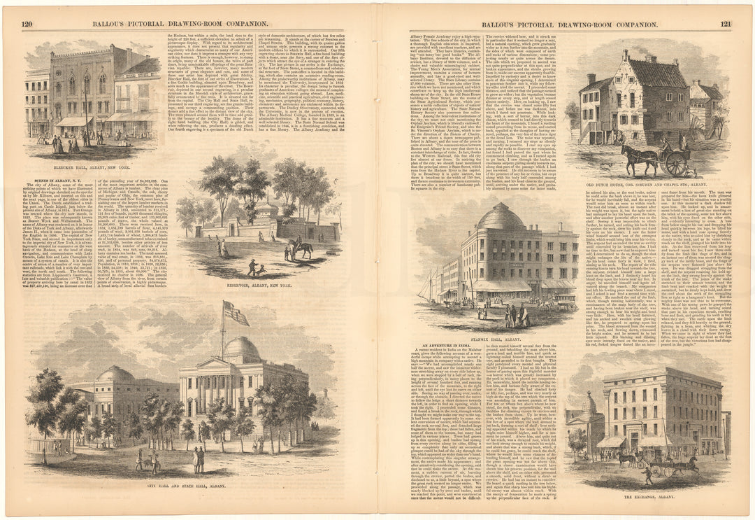 Ballou's Pictorial 1856: Albany, New York