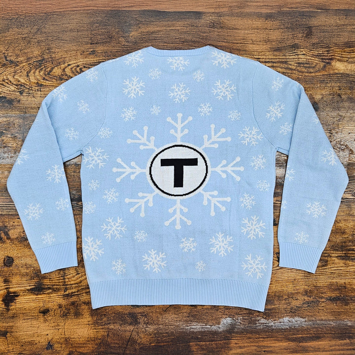 Boston MBTA Holiday Sweater 2025: Green Line with Skyline WITH LED LIGHTS! - 20% OFF CLEARANCE SALE