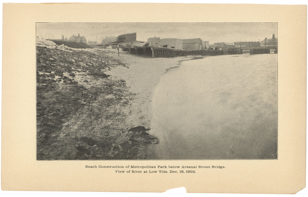 Charles River Dam Report 1903: Beach Below Arsenal Street, Boston, Massachusetts