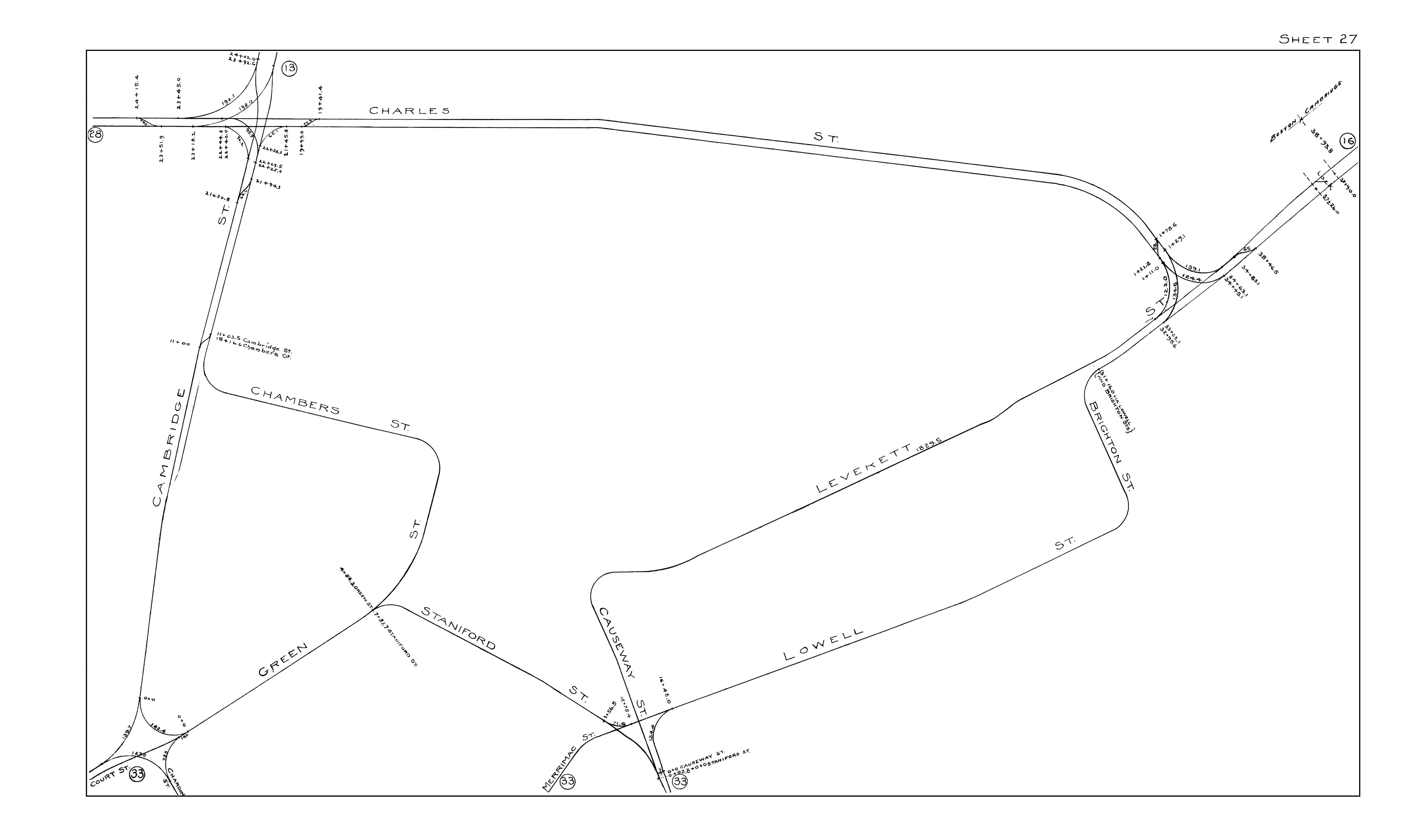 BERy Track Milage Map 1914 Plate 27: Boston, Massachusetts – WardMaps LLC