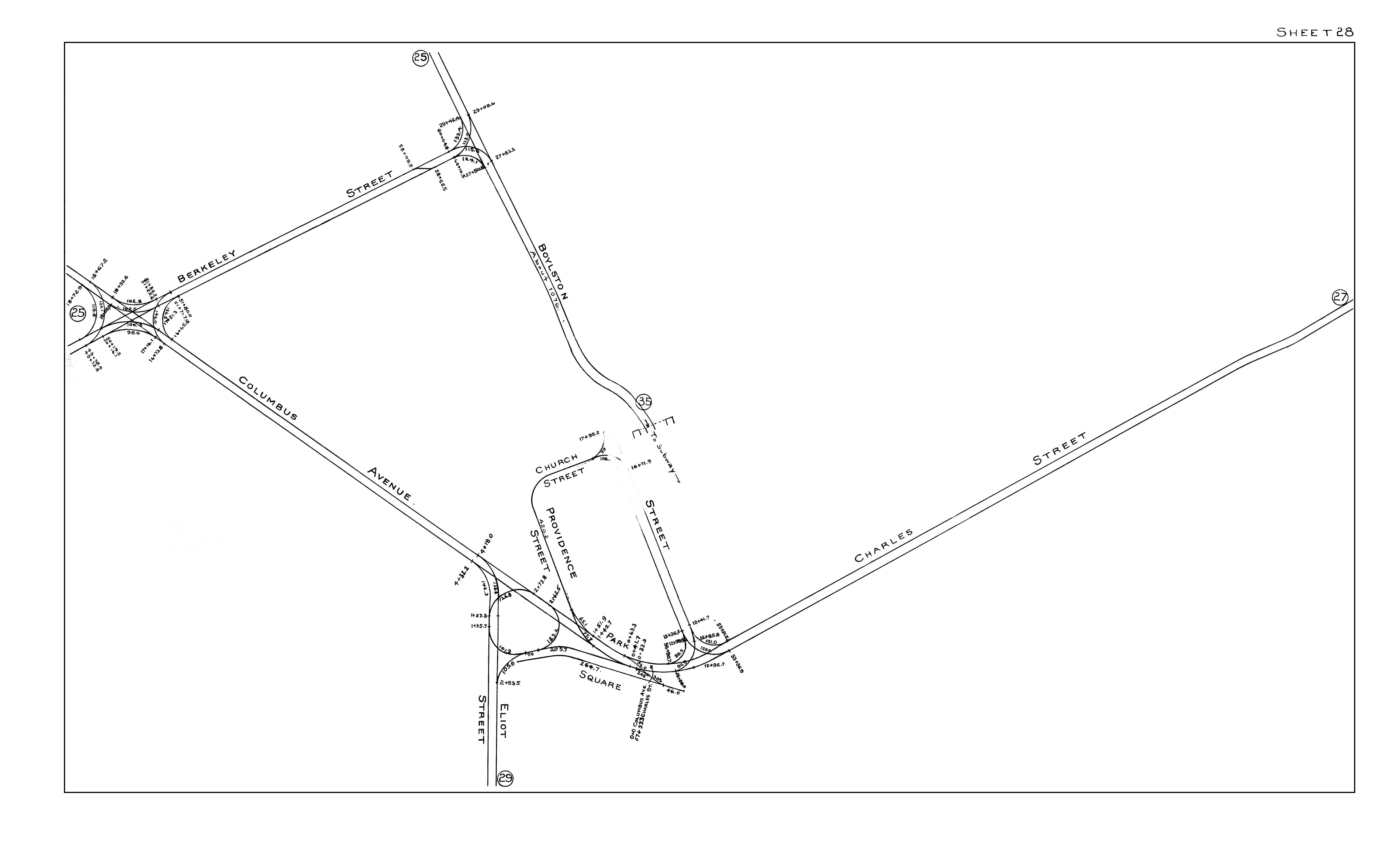 BERy Track Milage Map 1914 Plate 28: Boston, Massachusetts – WardMaps LLC