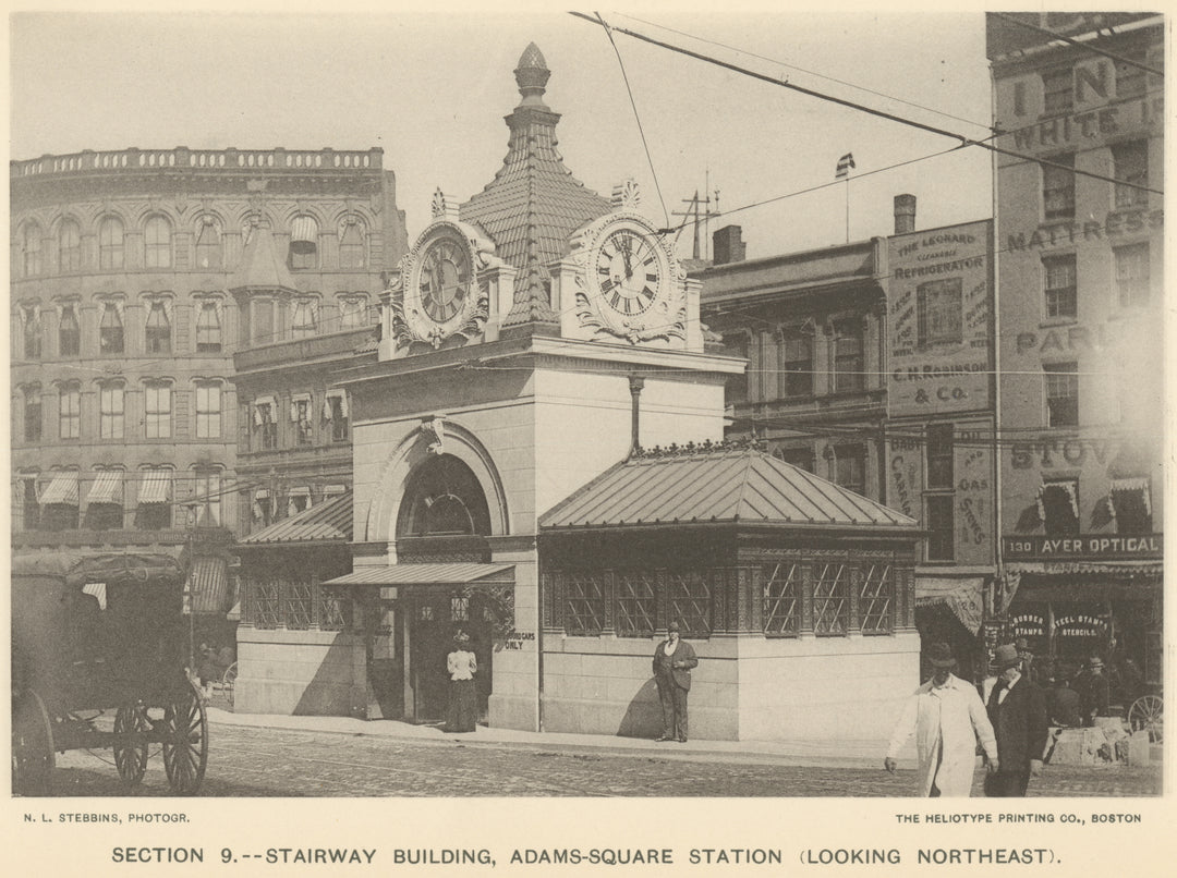 BTC Report 04 1898 Plate 26: Adams Square Station Head House, Boston, Massachusetts