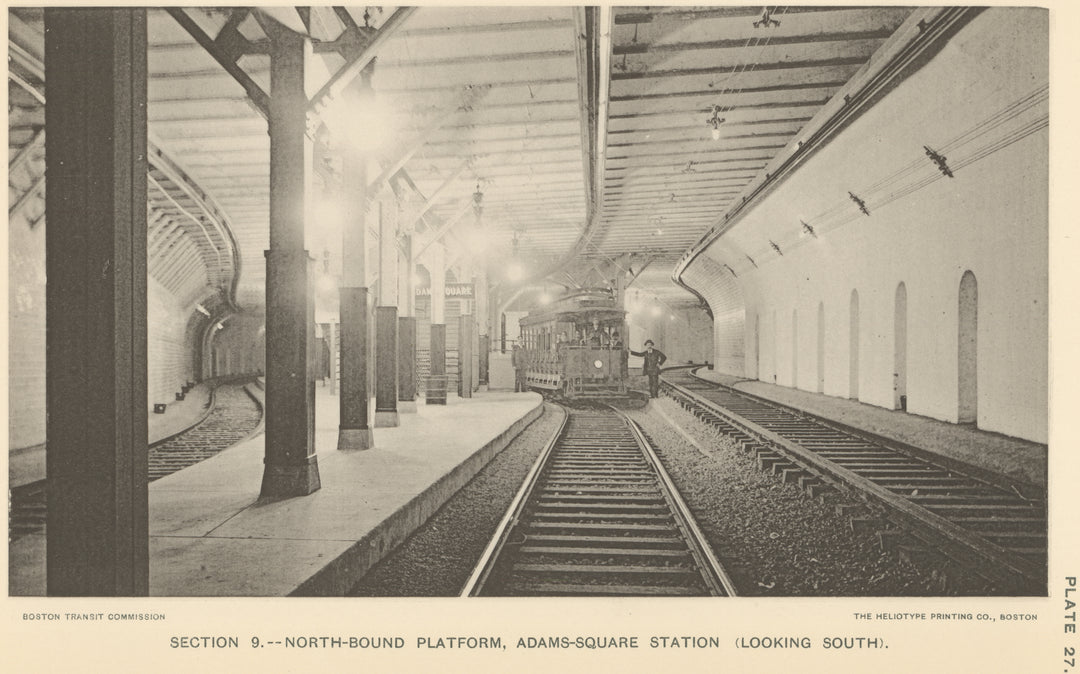 BTC Report 04 1898 Plate 27: Adams Square Station Looking South, Boston, Massachusetts