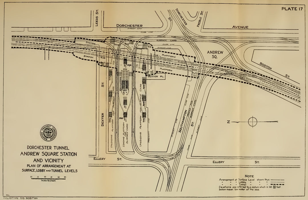 BTC Report 22 1916 Plate 17: Andrew Square Station, Dorchester, Massachusetts